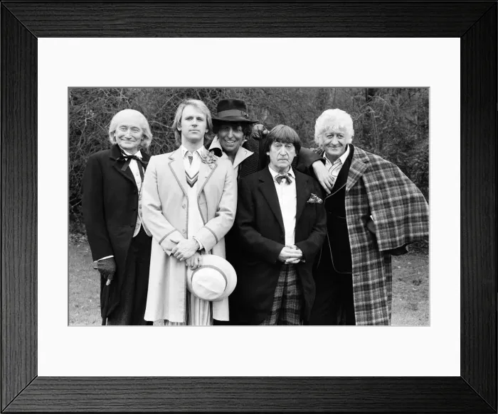 Framed Print : Photocall for special 90 minute Doctor Who episode titled The Five Doctors Framed Print : Photocall for special 90 minute Doctor Who episode titled The Five Doctors