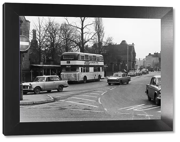 Bedworth town centre. 17th January 1970