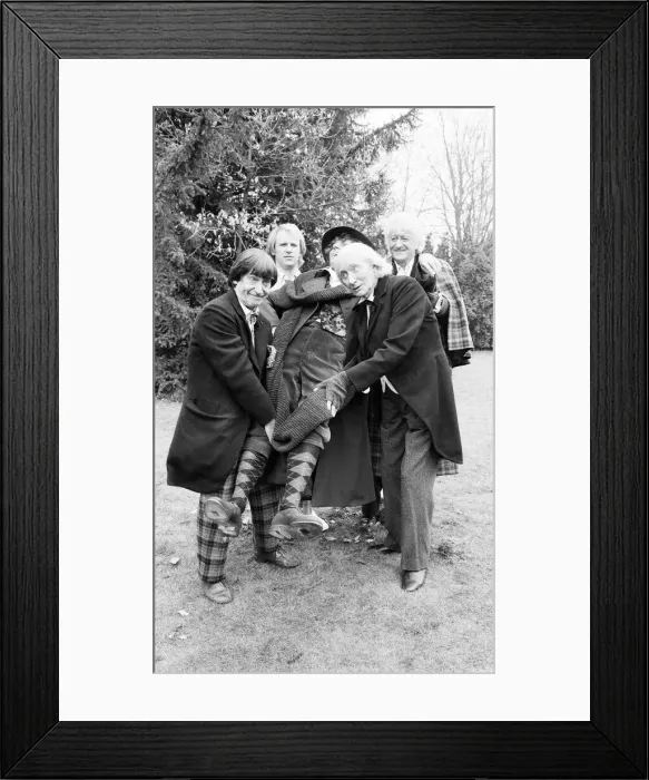 Framed Print : Photocall for special 90 minute Doctor Who episode titled The Five Doctors Framed Print : Photocall for special 90 minute Doctor Who episode titled The Five Doctors