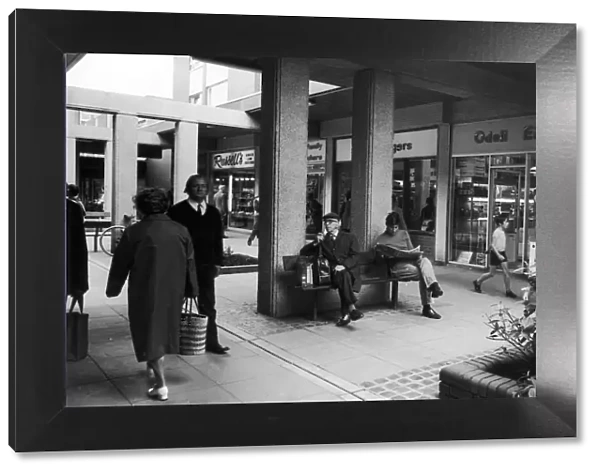 The Congreve Walk shopping precinct, Bedworth 31st July 1973