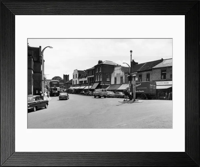 Framed Print : Market Street Bedworth 6th August 1966 Framed Print : Market Street Bedworth 6th August 1966