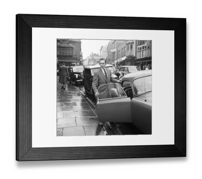 Framed Print : Jockey Tony Shrive seen here in outside the magistrate court in Andover
