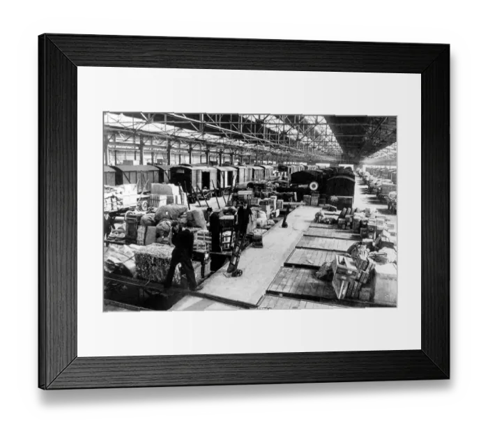 Framed Print : The rebuilt goods depot at Lawley Street, Birmingham not long after it reopened in 1945