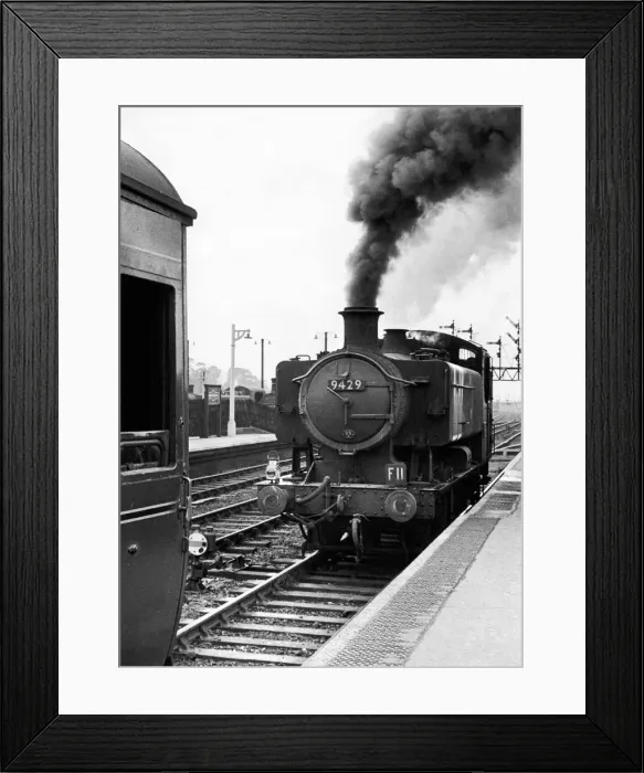 Framed Print : Great Western Railway Class 9400 steam engine 9429 which is used as a banker