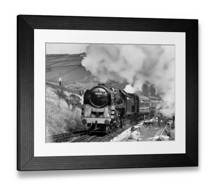 Framed Print : Evening Star, the last British rail steam locomotive to be built in Britain pulls in to Framed Print : Evening Star, the last British rail steam locomotive to be built in Britain pulls in to