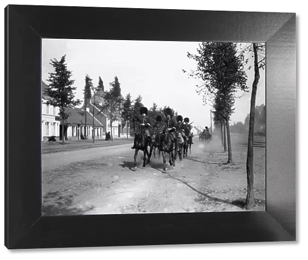 Belgian mounted gendarmerie seen here on patrol during the advance of the German army