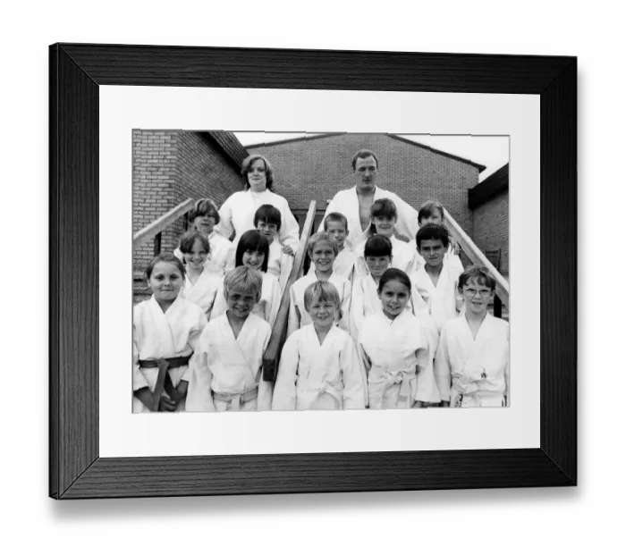 Framed Print : Members of the South Benwell Judo Club, held at the local primary school