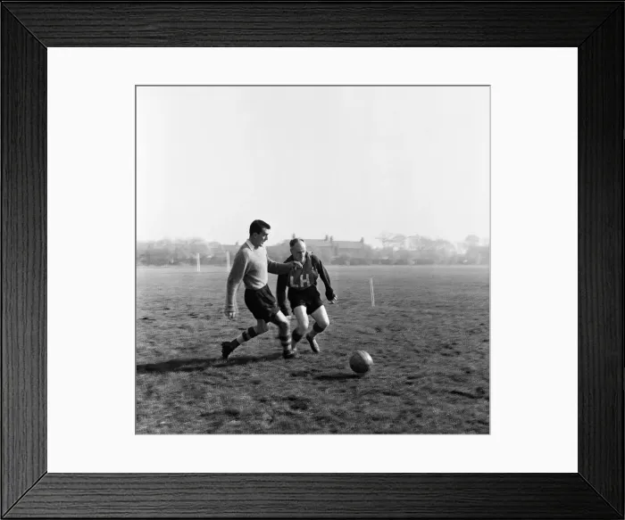 Framed Print : Liverpool Football Club team training at Melwood Drive, West Derby