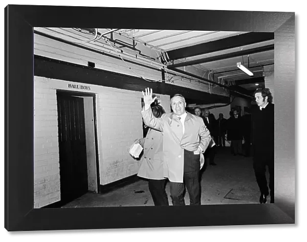 Liverpool manager Bill Shankly on his way tp the dressing room following his side