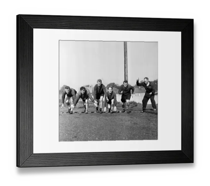 Framed Print : Liverpool Football Club team training at Melwood Drive, West Derby
