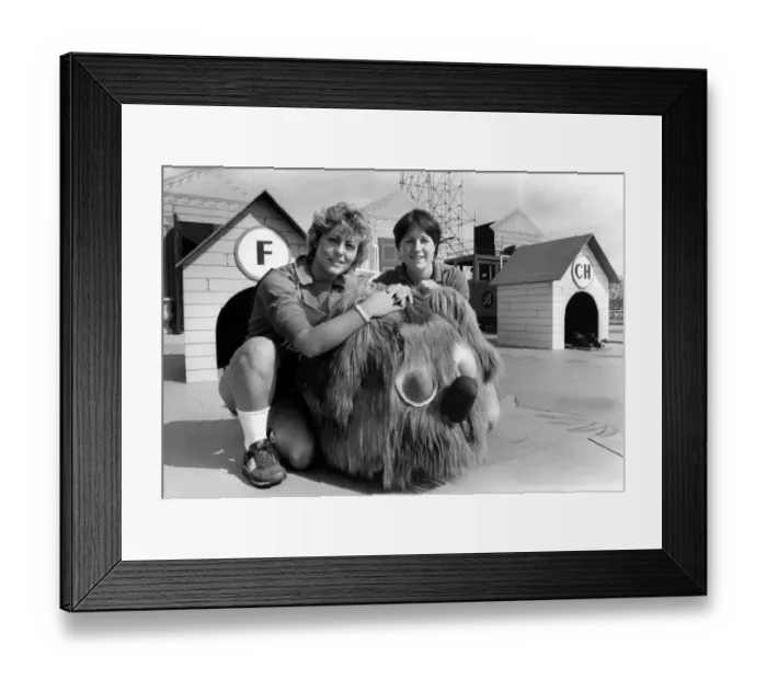 Framed Print : Television Programme BBC series Its a Knockout The stage is set for