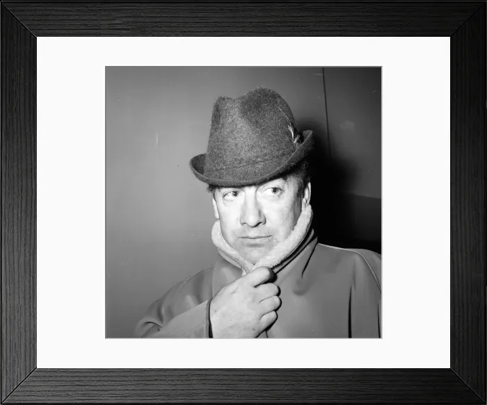 Framed Print : Tony Hancock is now rehearsing at Elstree for his first series for A. T. V Framed Print : Tony Hancock is now rehearsing at Elstree for his first series for A. T. V