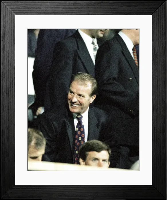 Framed Print : Nottingham Forest manager Dave Bassett is all smiles after watching his team beat