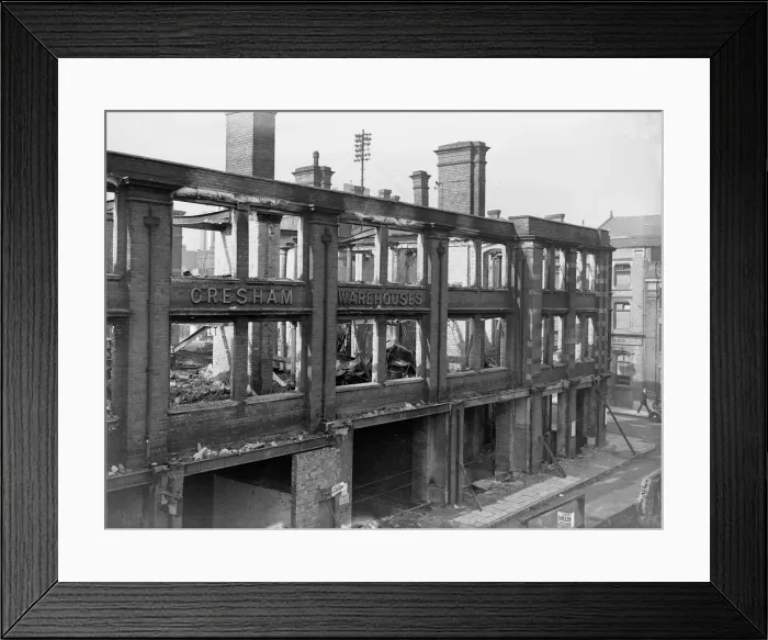 Framed Print : Air raids on Birmingham on the nights of 9th and 10th April 1941 Framed Print : Air raids on Birmingham on the nights of 9th and 10th April 1941