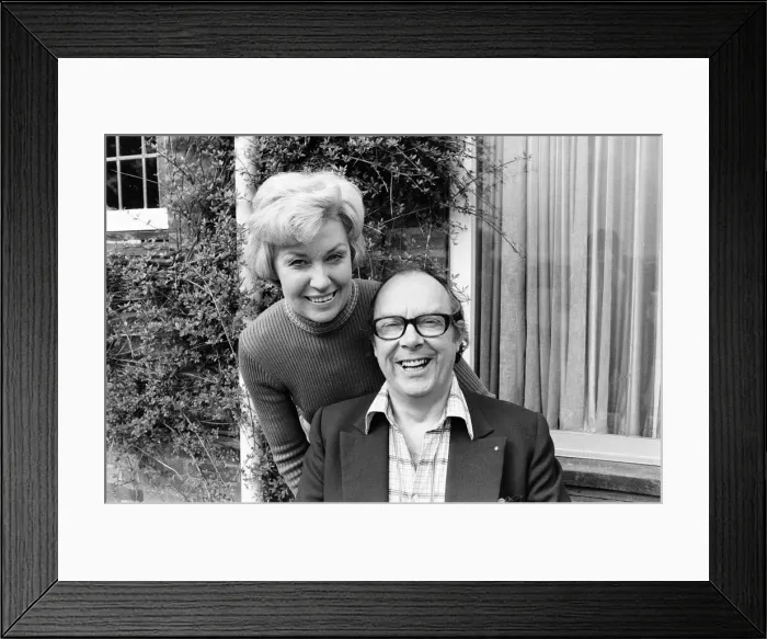 Framed Print : Comedian, Eric Morecambe pictured at home in Harpenden, Hertfordshire, England, May 1976 Framed Print : Comedian, Eric Morecambe pictured at home in Harpenden, Hertfordshire, England, May 1976
