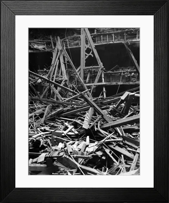 Framed Print : Air raids on Birmingham on the nights of 9th and 10th April 1941