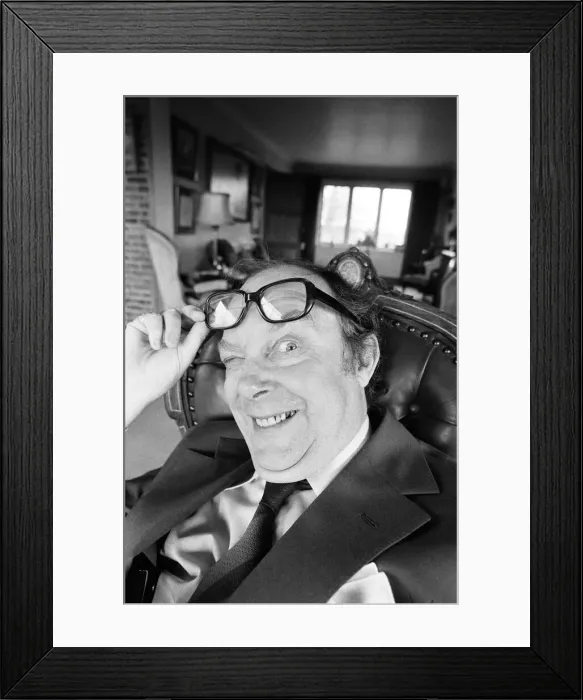 Framed Print : Comedian, Eric Morecambe, pictured at home in Harpenden, Hertfordshire, England Framed Print : Comedian, Eric Morecambe, pictured at home in Harpenden, Hertfordshire, England