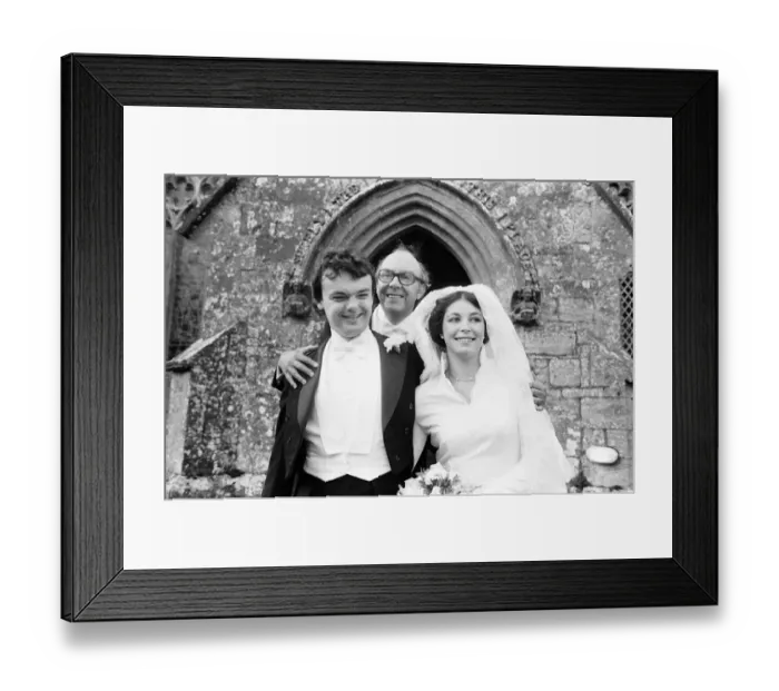 Framed Print : Wedding of Gary Morecambe, son of Comedian, Eric Morecambe, October 1980