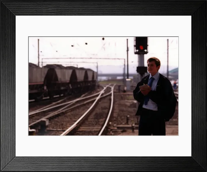 Framed Print : The loneliness of the long distance train spotter... John Colquhoun waiting for Framed Print : The loneliness of the long distance train spotter... John Colquhoun waiting for