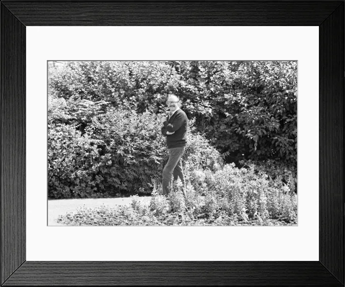 Framed Print : Comedian, Eric Morecambe, pictured at home in Harpenden, Hertfordshire, England Framed Print : Comedian, Eric Morecambe, pictured at home in Harpenden, Hertfordshire, England