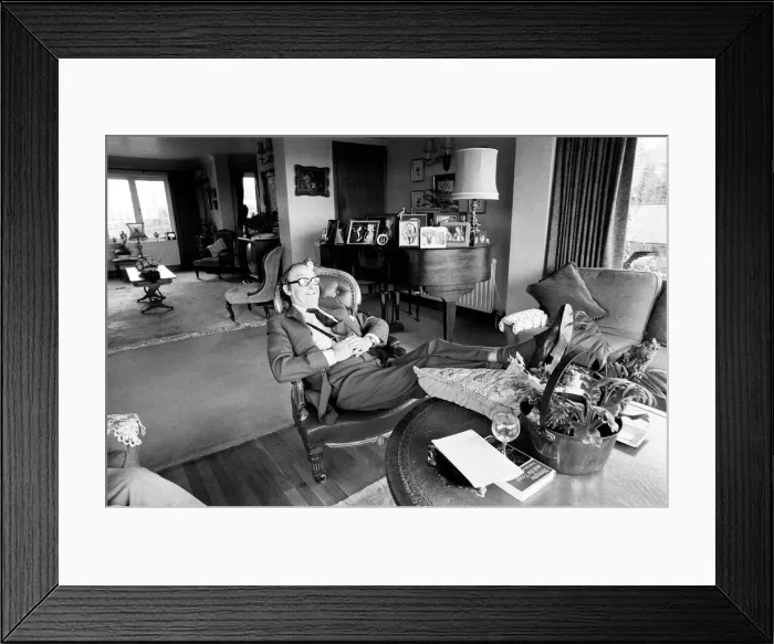 Framed Print : Comedian, Eric Morecambe, pictured at home in Harpenden, Hertfordshire, England Framed Print : Comedian, Eric Morecambe, pictured at home in Harpenden, Hertfordshire, England