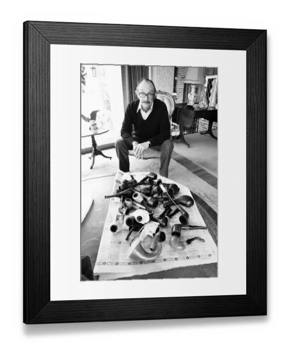 Framed Print : Comedian, Eric Morecambe, pictured at home in Harpenden, Hertfordshire, England Framed Print : Comedian, Eric Morecambe, pictured at home in Harpenden, Hertfordshire, England