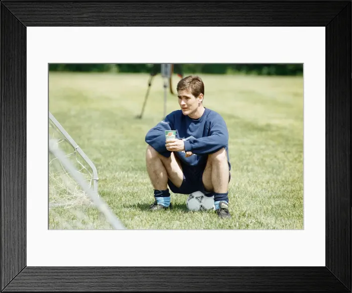 Framed Print : Nottingham Forest and England footballer Nigel Clough on the England tour of USA July Framed Print : Nottingham Forest and England footballer Nigel Clough on the England tour of USA July