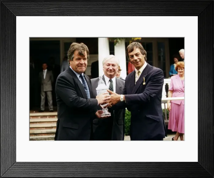 Framed Print : Henry Cecil a Horseracing trainer right DBase Framed Print : Henry Cecil a Horseracing trainer right DBase