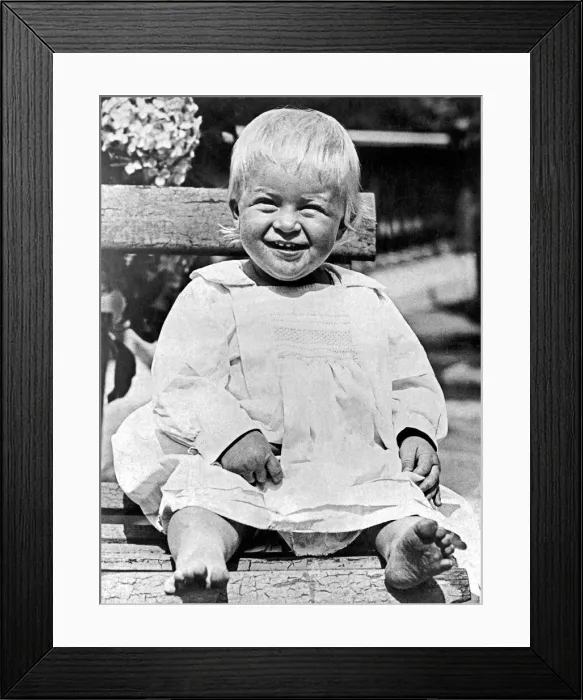 Framed Print : Portrait of the Duke of Edinburgh at 12 months of age. June 1922 Framed Print : Portrait of the Duke of Edinburgh at 12 months of age. June 1922