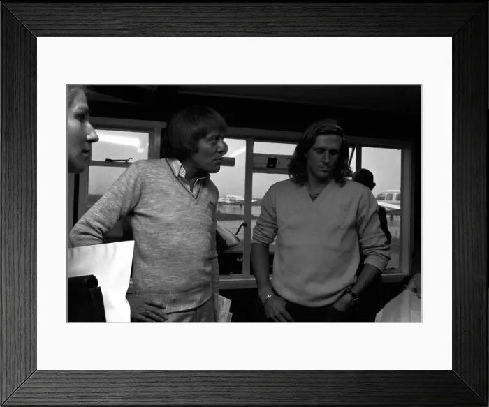 Framed Print : Tennis star Bjorn Borg arriving at Newcastle Airport on 14th June 1980 with the Evening