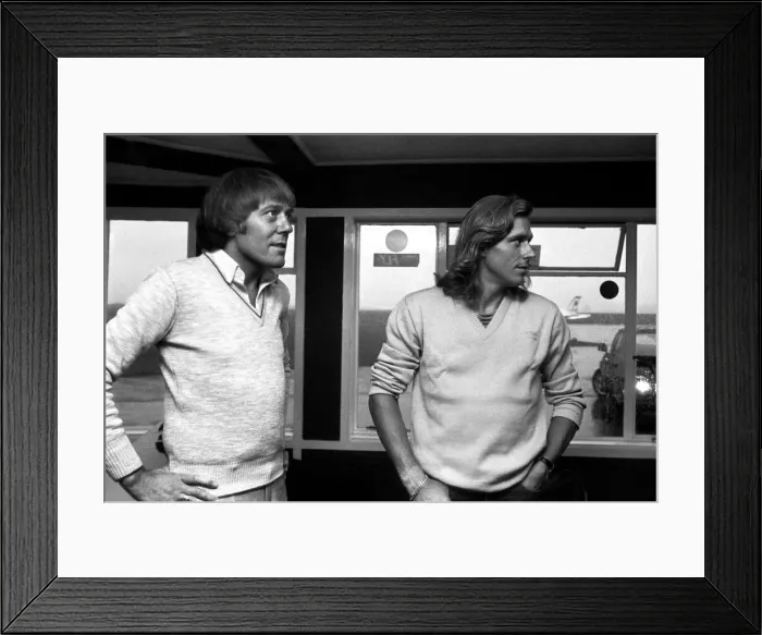 Framed Print : Tennis star Bjorn Borg arriving at Newcastle Airport on 14th June 1980 with the Evening