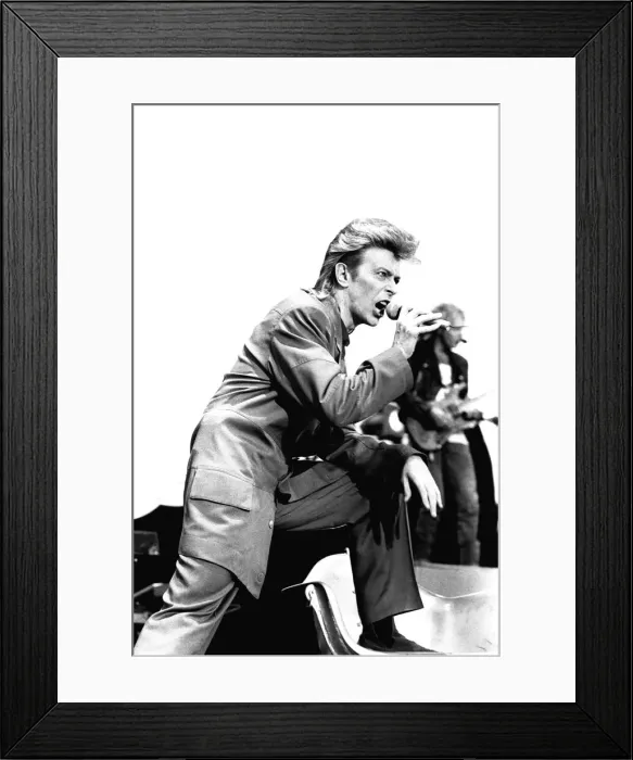 Framed Print : David Bowie performing at Roker Park, Sunderland on 23rd June 1987 in his Glass Spider Framed Print : David Bowie performing at Roker Park, Sunderland on 23rd June 1987 in his Glass Spider