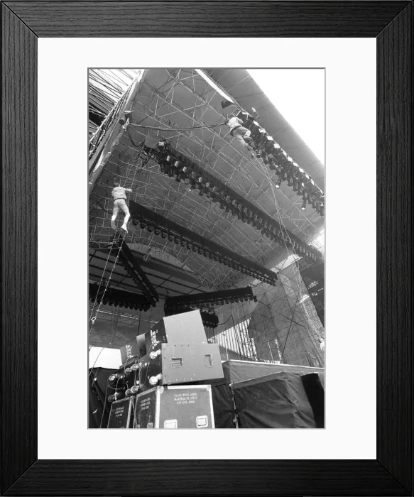 Framed Print : Preparations ahead of Bruce Springsteen Concert, Villa Park, Birmingham Framed Print : Preparations ahead of Bruce Springsteen Concert, Villa Park, Birmingham