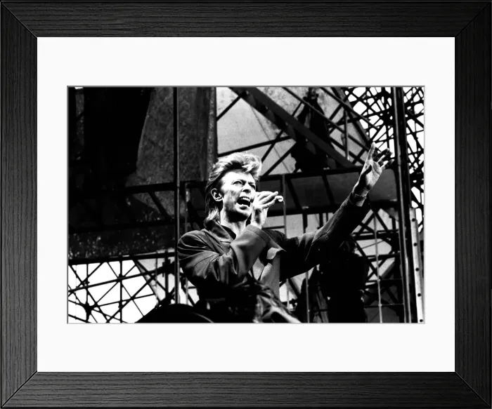 Framed Print : David Bowie performing at Roker Park, Sunderland on 23rd June 1987 in his Glass Spider Framed Print : David Bowie performing at Roker Park, Sunderland on 23rd June 1987 in his Glass Spider