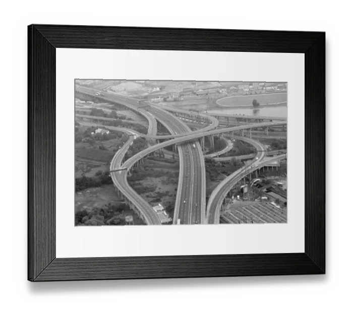 Framed Print : Aerial View of Gravelly Hill Interchange, knowns as Spaghetti Junction, Birmingham Framed Print : Aerial View of Gravelly Hill Interchange, knowns as Spaghetti Junction, Birmingham