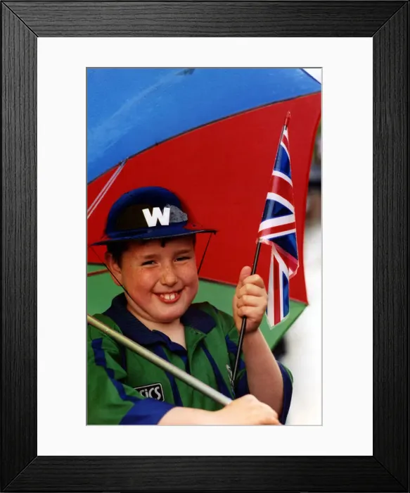 Framed Print : World War Two - Second World War - 50th Anniversary VE Day Celebrations in Newcaslte - VE Framed Print : World War Two - Second World War - 50th Anniversary VE Day Celebrations in Newcaslte - VE