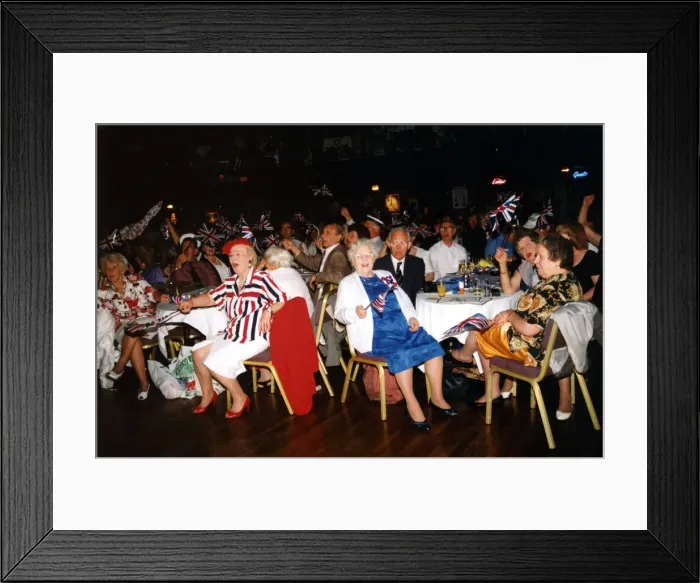 Framed Print : World War Two - Second World War - 50th Anniversary VE Day Celebrations at the Mayfair in Framed Print : World War Two - Second World War - 50th Anniversary VE Day Celebrations at the Mayfair in