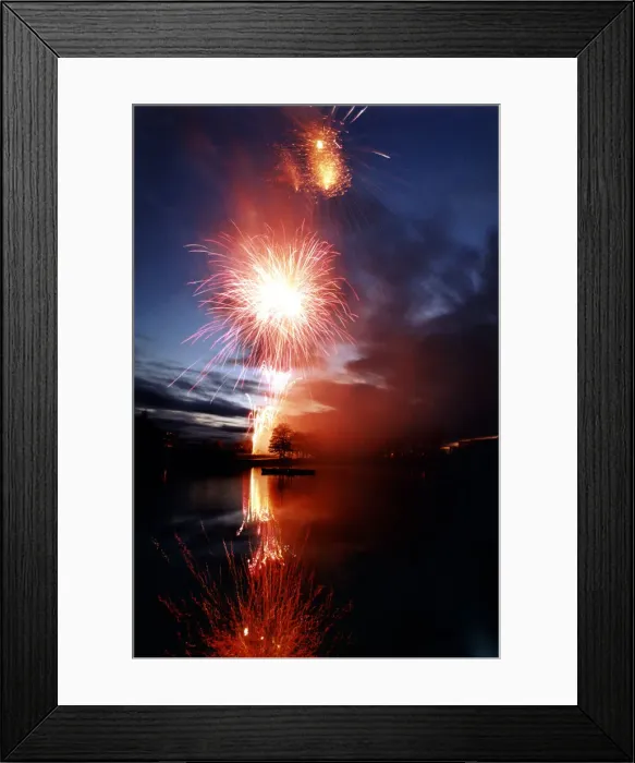 Framed Print : World War Two - Second World War - 50th Anniversary VE Day Celebrations - Fireworks Framed Print : World War Two - Second World War - 50th Anniversary VE Day Celebrations - Fireworks