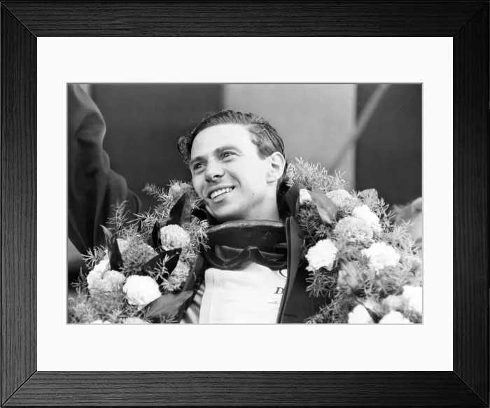 Framed Print : Jim Clark, British Formula One racing driver for Lotus-Climax Framed Print : Jim Clark, British Formula One racing driver for Lotus-Climax