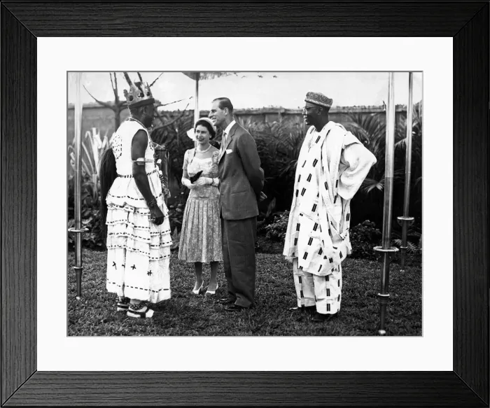 Framed Print : Queen Elizabeth II and Prince Philip on the Royal Tour of Nigeria