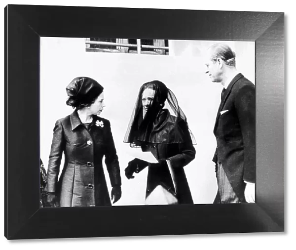 The Queen seen here with the Duchess of Windsor and the Duke of Edinburgh at Windsor