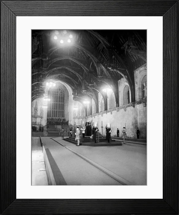 Framed Print : King George VI Lying in State. Born in Sandringham, Norfolk