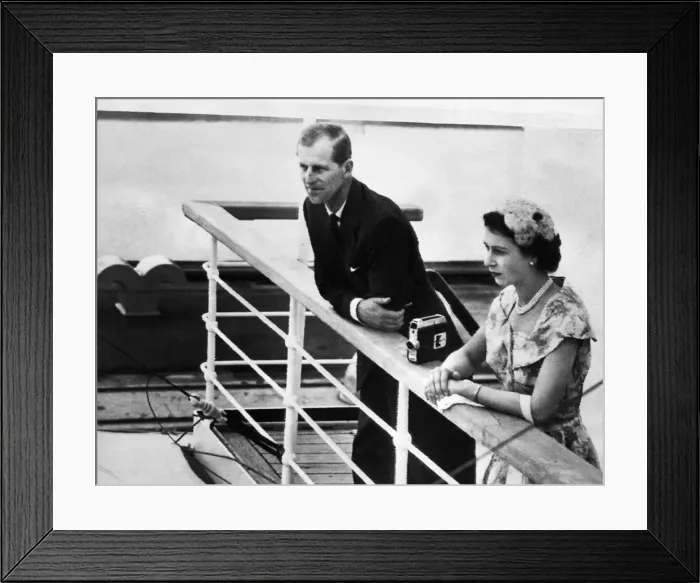 Framed Print : Queen Elizabeth II and her husband Prince Philip, Duke of Edinburgh