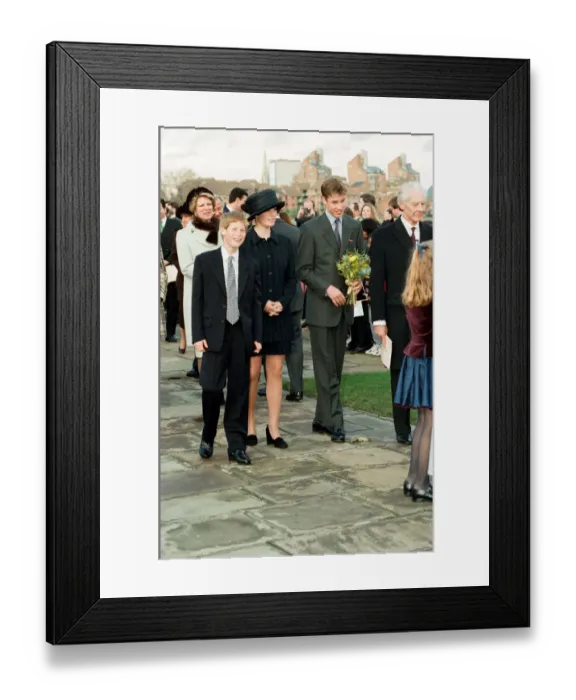 Framed Print : Prince Harry Prince William Zara Phillips attend Queens golden wedding anniversary Framed Print : Prince Harry Prince William Zara Phillips attend Queens golden wedding anniversary