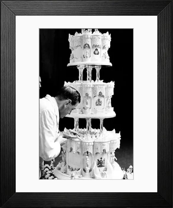 Framed Print : Wedding cake made by Mr Schul for Princess Elizabeth Framed Print : Wedding cake made by Mr Schul for Princess Elizabeth