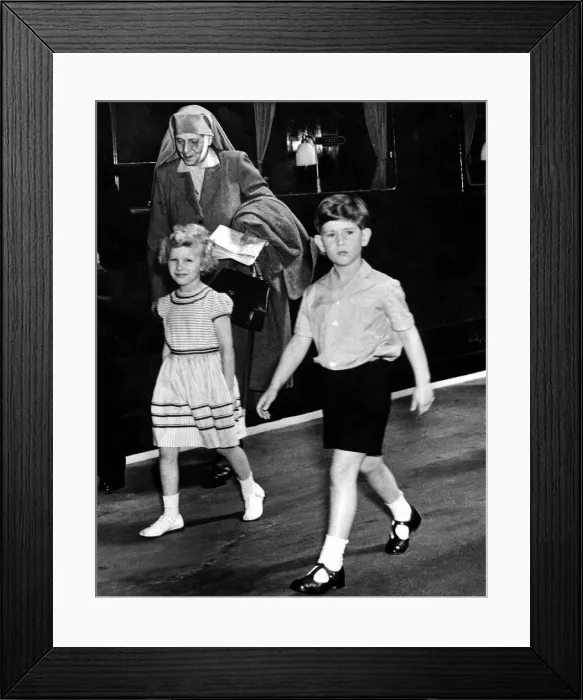 Framed Print : Prince Charles - The Prince of Wales with his sister Princess Anne