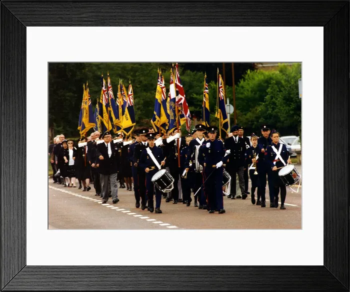 Framed Print : World War Two - Second World War - 50th Anniversary VJ Day Celebrations - Veterans march