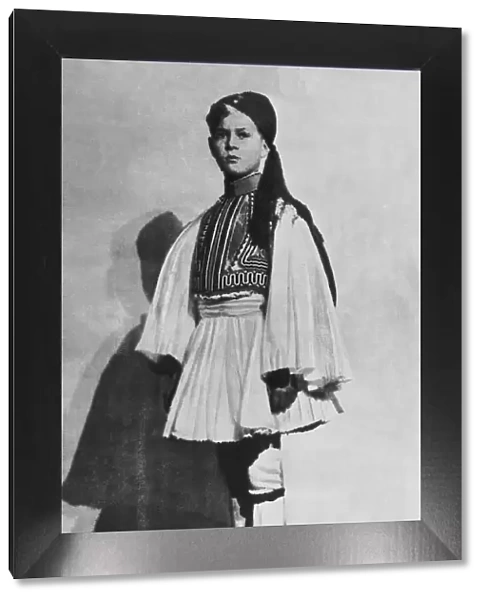 Prince Philip as a young boy dressed in traditional Greek costume. September 1930