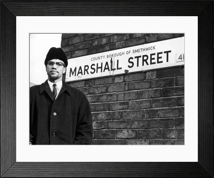 Framed Print : Malcolm X African-American Muslim minister and human rights activist poses beside Framed Print : Malcolm X African-American Muslim minister and human rights activist poses beside