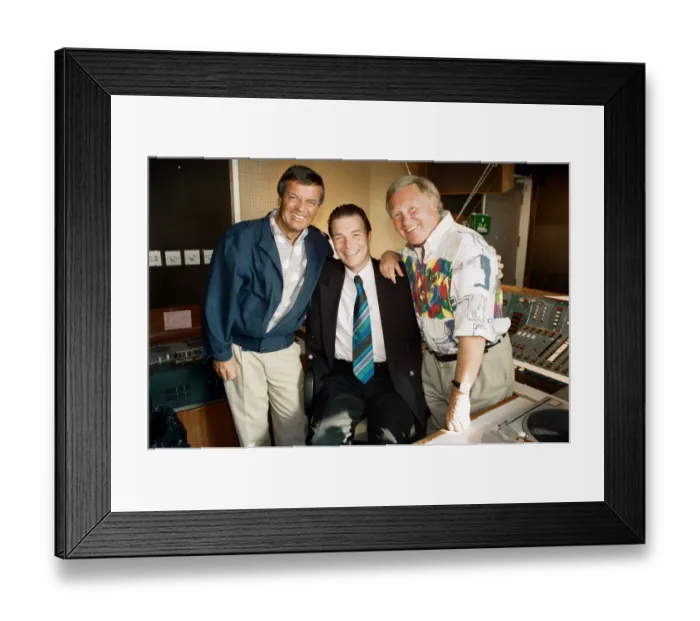 Framed Print : Xtra AM, Tony Blackburn and David Hamilton, join Xtra AM, Birmingham, 12th July 1993 Framed Print : Xtra AM, Tony Blackburn and David Hamilton, join Xtra AM, Birmingham, 12th July 1993